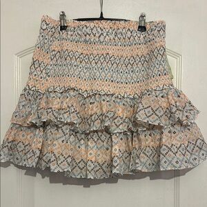 Elegant Multicolor Patterned Skirt
